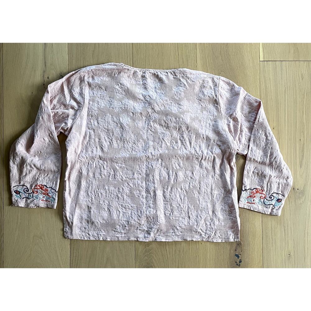 Blush Pink Hanfu Top - Traditional Chinese Embroidery Small - Picture 2 of 5